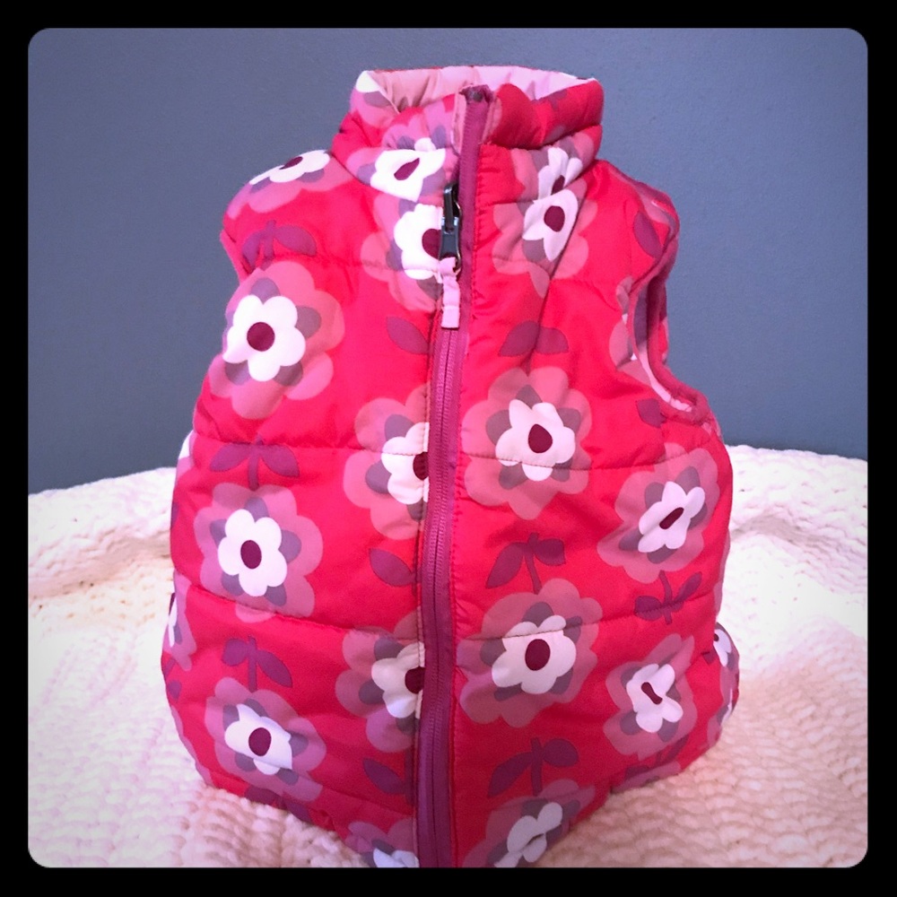 Adorable reversible puffer vest